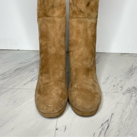 Steve Madden Marcello Tan Suede Heeled Tall Boot 9 1/2 M - Picture 12 of 16
